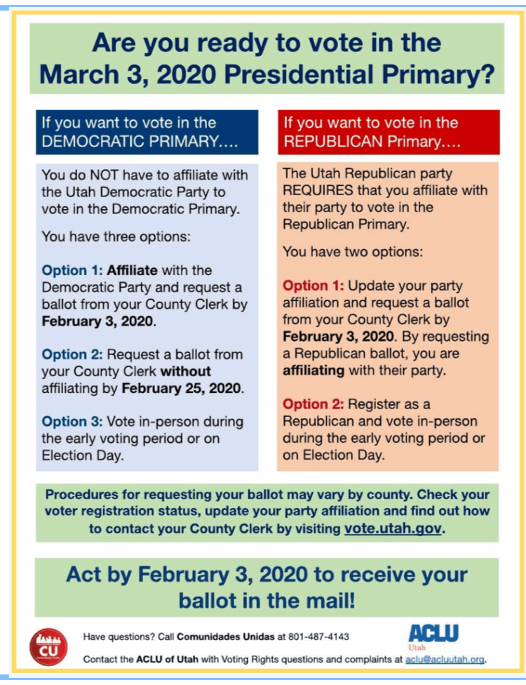 Unaffiliated voter What you need to do to vote in Utahs presidential primary  KUTV